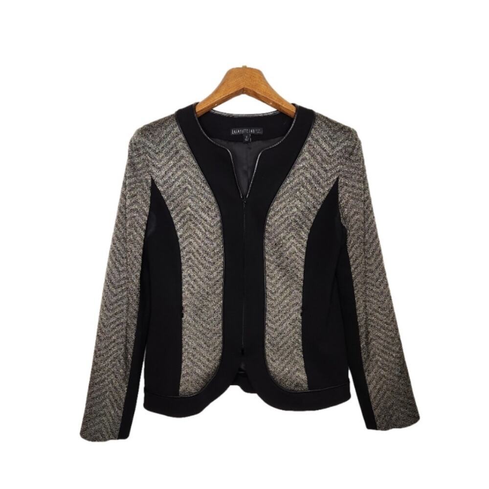Lafayette 148 New York Black and Gray Blazer
